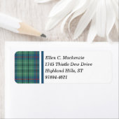 Duncan Clan Lichtgroen en Blauw Oud Tartan Etiket (Insitu)