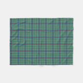 Duncan Clan Lichtgroen en Blauw Oud Tartan Fleece Deken (Voorkant (Horizontaal))