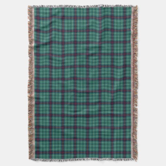 Duncan Clan Royal Blue en Turquoise Modern Tartan Deken (Voorkant Verticaal)