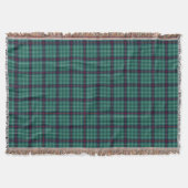 Duncan Clan Royal Blue en Turquoise Modern Tartan Deken (Voorkant)