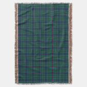 Duncan Clan Tartan Green en Blue Pset Deken (Voorkant Verticaal)