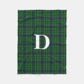 Duncan Clan Tartan Pset Monogram Fleece Blanket (Voorkant)