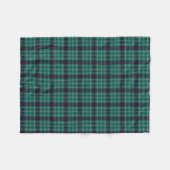 Duncan Clan Turquoise en Royal Blue Modern Tartan Fleece Deken (Voorkant (Horizontaal))