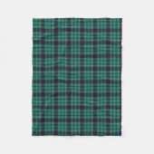 Duncan Clan Turquoise en Royal Blue Modern Tartan Fleece Deken (Voorkant)