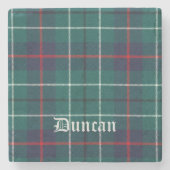 Duncan, Duncan Scottish Tartan, Duncan Clan, Dunca Stenen Onderzetter (Voorkant)