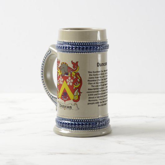 Duncan Family Coat of Arms Stein Bierpul (Voorkant links)