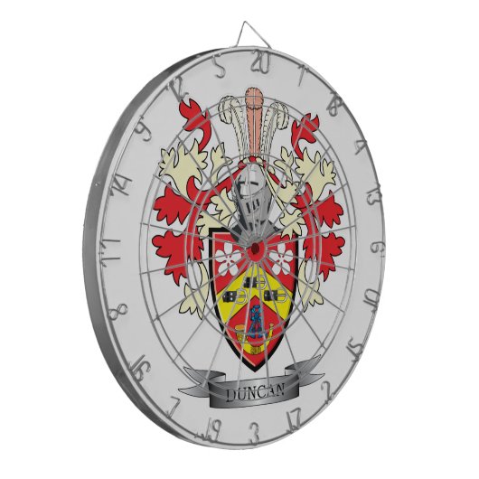 Duncan Family Crest Coat of Arms Dartbord (Voorkant Links)