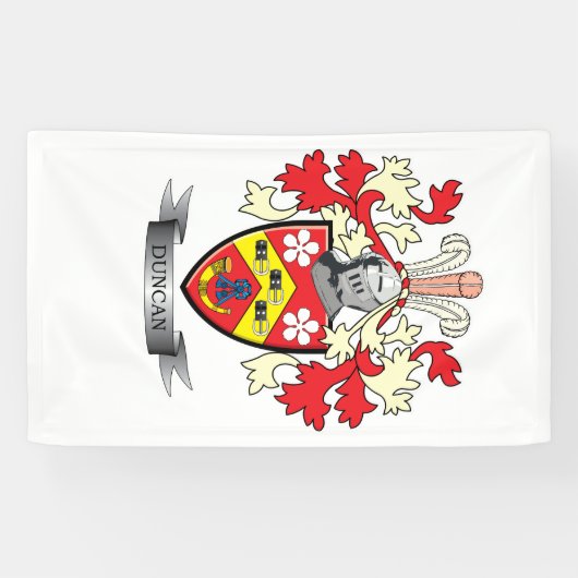 Duncan Family Crest Coat of Arms Spandoek (Horizontaal)