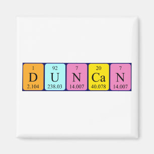 Duncan periodiek table name magnet