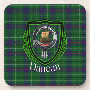 Duncan Schotse Clan Tartan & Crest Bier Onderzetter