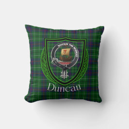 Duncan Schotse Clan Tartan en Crest Kussen