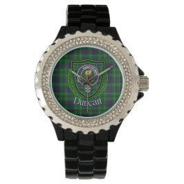 Duncan Schotse Clan Tartan en Wapen Horloge