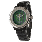 Duncan Scottish Clan Tartan and Crest Horloge (Gekanteld)