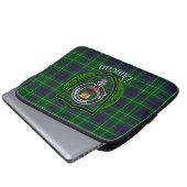 Duncan Scottish Clan Tartan and Crest Laptop Sleeve (Voorkant onderkant)