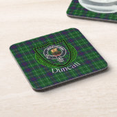 Duncan Scottish Clan Tartan & Crest Bier Onderzetter (Linkerzijde)