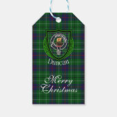 Duncan Scottish Clan Tartan & Crest Cadeaulabel (Voorkant)