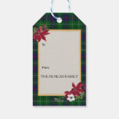 Duncan Scottish Clan Tartan & Crest Cadeaulabel (Achterkant)