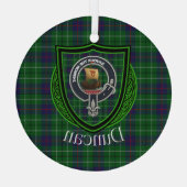 Duncan Scottish Clan Tartan & Crest Glas Ornament (Achterkant)