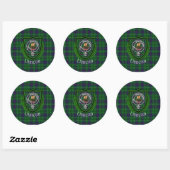 Duncan Scottish Clan Tartan & Crest Ronde Sticker (Vel)