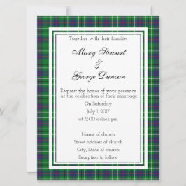 Duncan Scottish Wedding Invitation Kaart