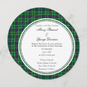 Duncan Scottish Wedding Round Invitation Kaart (Voorkant / Achterkant)