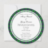 Duncan Scottish Wedding Round Invitation Kaart (Voorkant)
