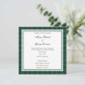 Duncan Scottish Wedding Square Invitation Kaart (Staand voorkant)