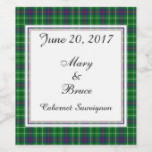 Duncan Scottish Wedding Wine Label Wijn Etiket (Enkel label)