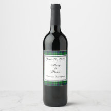 Duncan Scottish Wedding Wine Label