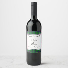 Duncan Scottish Wedding Wine Label Wijn Etiket