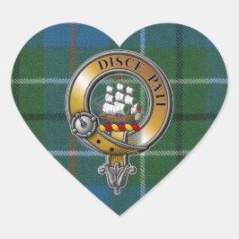 Duncan Tartan & Badge Hart Sticker