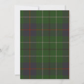 Duncan Tartan Huwelijksuitnodiging Kaart (Achterkant)