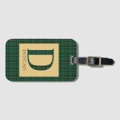 Duncan Tartan Monogram D Bagagelabel (Voorkant (horizontaal))