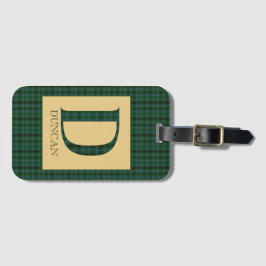 Duncan Tartan Monogram D Bagagelabel