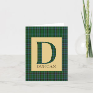 Duncan Tartan Monogram D Bedankkaart
