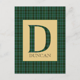 Duncan Tartan Monogram D Briefkaart