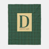 Duncan Tartan Monogram D Fleece Deken (Voorkant)