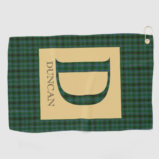 Duncan Tartan Monogram D Golfhanddoek (Horizontaal)