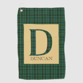Duncan Tartan Monogram D Golfhanddoek (Voorkant)
