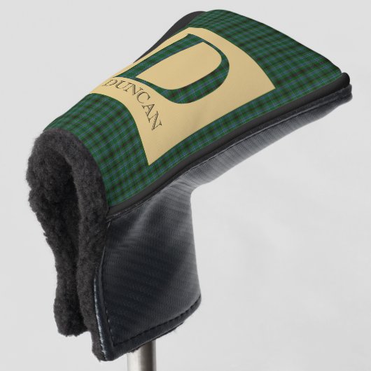 Duncan Tartan Monogram D Golfheadcover (3/4 voorkant)
