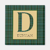 Duncan Tartan Monogram D   Magneet (Voorkant)