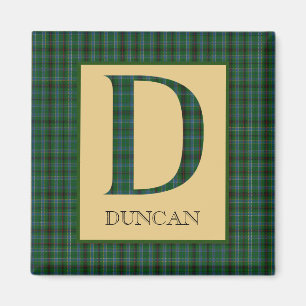 Duncan Tartan Monogram D   Magneet