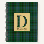 Duncan Tartan Monogram D Notitieboek (Voorkant)