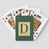Duncan Tartan Monogram D Pokerkaarten (Achterkant)