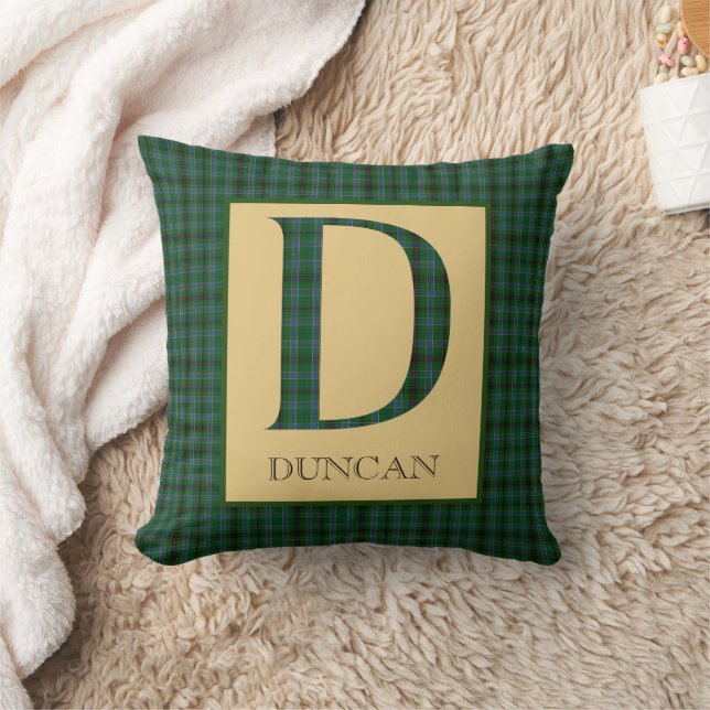 Duncan Tartan Monogram D Sierkussen (Deken)