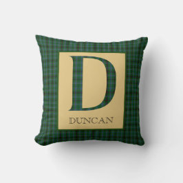 Duncan Tartan Monogram D Sierkussen