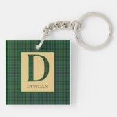 Duncan Tartan Monogram D Sleutelhanger (Achterkant)