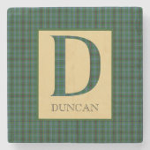 Duncan Tartan Monogram D Stenen Onderzetter (Voorkant)