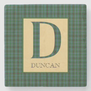 Duncan Tartan Monogram D Stenen Onderzetter