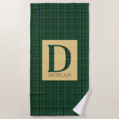 Duncan Tartan Monogram D Strandlaken (Voorkant)